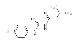 N-[N-(4-chlorophenyl)carbamimidoyl]-1-propan-2-yloxy-methanimidamide结构式