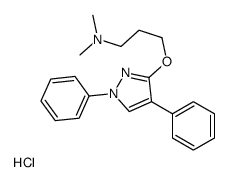 3-(1,4-diphenylpyrazol-3-yl)oxy-N,N-dimethylpropan-1-amine,hydrochloride Structure