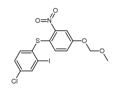 (4-chloro-2-iodo-phenyl)-(4-methoxymethoxy-2-nitro-phenyl)-sulfane结构式