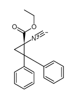 ethyl (1S)-1-isocyano-2,2-diphenylcyclopropane-1-carboxylate结构式