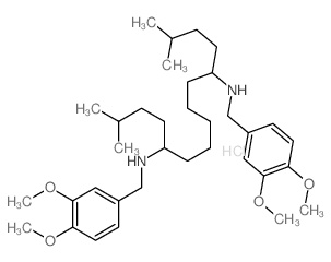 N,N-bis[(3,4-dimethoxyphenyl)methyl]-2,14-dimethyl-pentadecane-5,11-diamine结构式