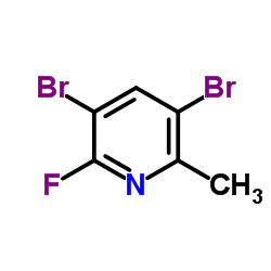 3,5-二溴-2-氟-6-甲基吡啶结构式