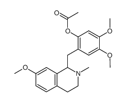 1-acetoxy-4,5-dimethoxy-2-(7-methoxy-2-methyl-1,2,3,4-tetrahydro-isoquinolin-1-ylmethyl)-benzene结构式