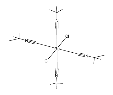 trans-dichlorotetrakis(t-butyl isocyanide)ruthenium Structure