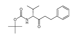 (R)-4-N-(t-butoxycarbonyl)amino-5-methyl-1-phenyl-3-hexanone Structure