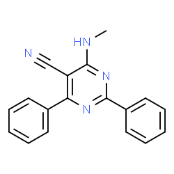 4-(Methylamino)-2,6-diphenyl-5-pyrimidinecarbonitrile Structure