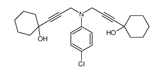 1-[3-[4-chloro-N-[3-(1-hydroxycyclohexyl)prop-2-ynyl]anilino]prop-1-ynyl]cyclohexan-1-ol结构式