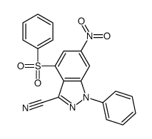 4-(benzenesulfonyl)-6-nitro-1-phenylindazole-3-carbonitrile Structure