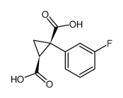 (1R,2S)-1-(3-fluorophenyl)cyclopropane-1,2-dicarboxylic acid结构式