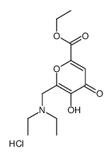 ethyl 6-(diethylaminomethyl)-5-hydroxy-4-oxopyran-2-carboxylate,hydrochloride Structure