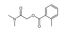 [2-(dimethylamino)-2-oxoethyl] 2-methylbenzoate结构式