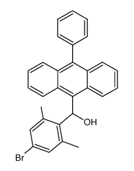 [9-(10-phenylanthryl)](4-bromo-2,6-dimethylphenyl)methanol Structure