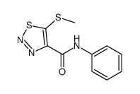 1,2,3-Thiadiazole-4-carboxamide,5-(methylthio)-N-phenyl-(9CI) structure