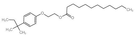 Dodecanoic acid, 2-[4- (1,1-dimethylpropyl)phenoxy]ethyl ester Structure