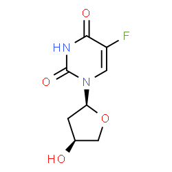 2,4(1H,3H)-Pyrimidinedione, 5-fluoro-1-(tetrahydro-4-hydroxy-2-furanyl )-, cis-结构式