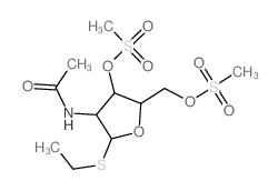 Xylofuranoside, ethyl2-acetamido-2-deoxy-1-thio-, 3,5-dimethanesulfonate, a-D- (8CI)结构式