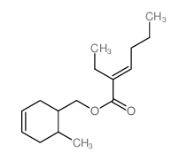 (6-methyl-1-cyclohex-3-enyl)methyl 2-ethylhex-2-enoate structure