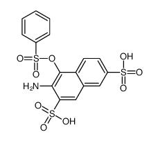 3-amino-4-[(phenylsulphonyl)oxy]naphthalene-2,7-disulphonic acid Structure