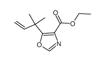 5-(1,1-dimethyl-allyl)-oxazole-4-carboxylic acid ethyl ester结构式