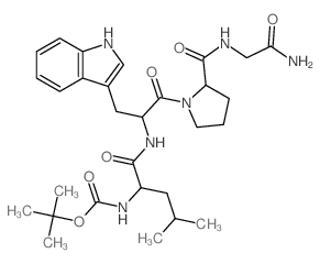 Glycinamide,N-[(1,1-dimethylethoxy)carbonyl]-L-leucyl-L-tryptophyl-L-prolyl- (9CI) Structure