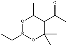 1-(2-Ethyl-4,4,6-trimethyl-1,3,2-dioxaborinan-5-yl)ethanone结构式