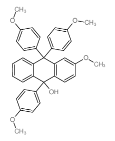 9-Anthracenol,9,10-dihydro-3-methoxy-9,10,10-tris(4-methoxyphenyl)-结构式