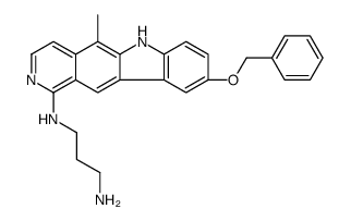 N'-(5-methyl-9-phenylmethoxy-6H-pyrido[4,3-b]carbazol-1-yl)propane-1,3-diamine Structure