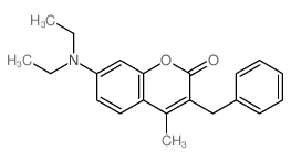 2H-1-Benzopyran-2-one,7-(diethylamino)-4-methyl-3-(phenylmethyl)-结构式