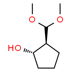 Cyclopentanol, 2-(dimethoxymethyl)-, (1R,2R)-rel- (9CI) structure