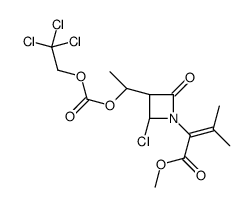 methyl [2alpha,3beta(R*)]-2-chloro-alpha-(isopropylidene)-4-oxo-3-[1-[[(2,2,2-trichloroethoxy)carbonyl]oxy]ethyl]azetidine-1-acetate结构式