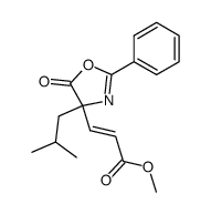 (E)-3-(4-Isobutyl-5-oxo-2-phenyl-2-oxazolin-4-yl)acrylsaeure-methylester Structure