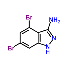 4,6-二溴-1H-吲唑-3-胺结构式