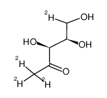 (5RS)-[1,1,1,5-2H4]-1-deoxy-D-threo-2-pentulose结构式