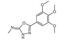 N-methyl-5-(3,4,5-trimethoxyphenyl)-1,3,4-oxadiazol-2-amine结构式