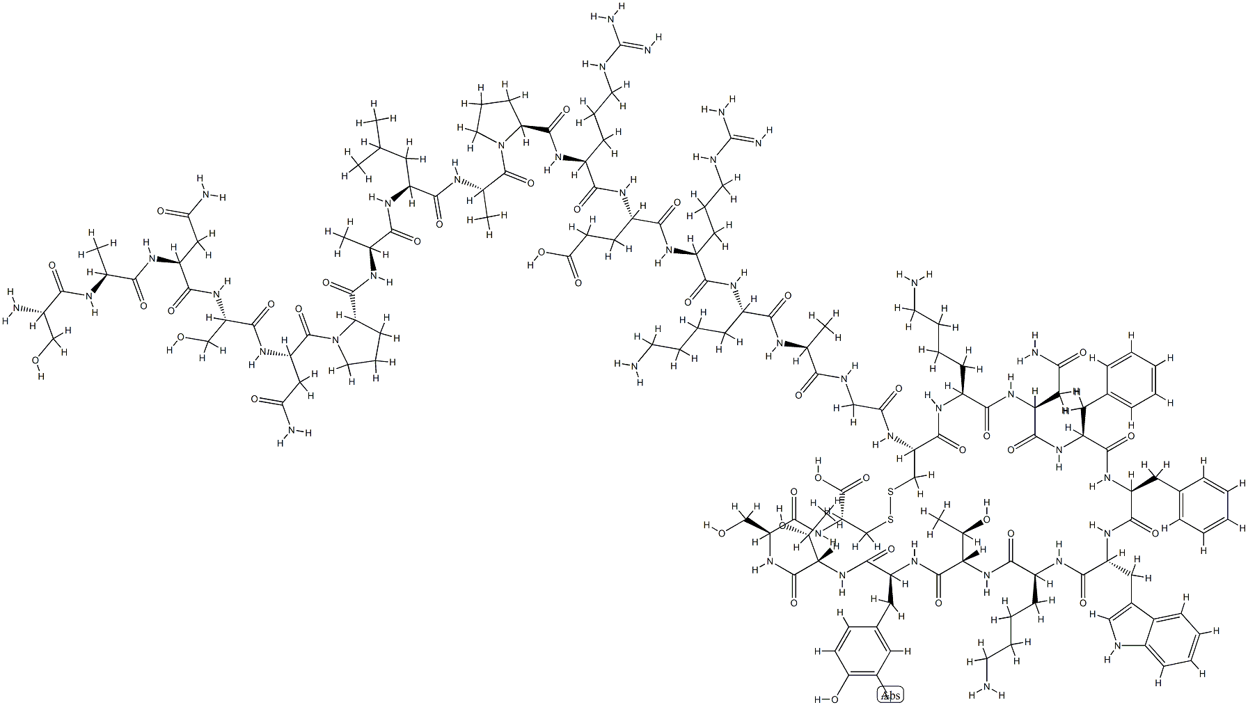 somatostatin 28, Leu(8)-Trp(22)-iodo-Tyr(25)-结构式