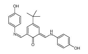 4-tert-butyl-6-[(4-hydroxyanilino)methylidene]-2-[(4-hydroxyphenyl)iminomethyl]cyclohexa-2,4-dien-1-one结构式