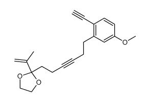 9-[3-(4-ethynylanisyl)]-2-methyl-1-nonen-6-yn-3-one ethylene ketal Structure
