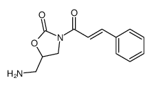 5-(aminomethyl)-3-(3-phenylprop-2-enoyl)-1,3-oxazolidin-2-one Structure