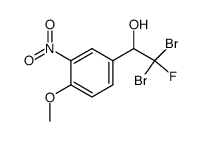 2,2-dibromo-2-fluoro-1-(3-nitro-4-methoxy-phenyl)ethanol结构式
