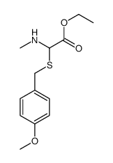ethyl 2-[(4-methoxyphenyl)methylsulfanyl]-2-(methylamino)acetate Structure