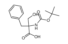 2-tert-Butoxycarbonylamino-2-hydroxymethyl-3-phenyl-propionic acid Structure