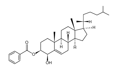 3β-benzoyloxy-4β-hydroxy-5-cholestene结构式