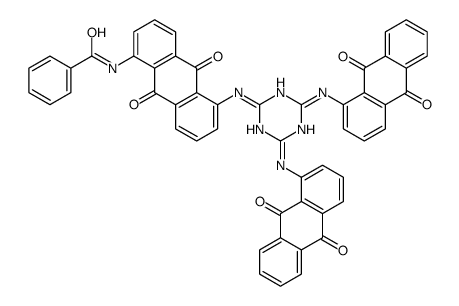 N-[5-[[4,6-bis[(9,10-dihydro-9,10-dioxo-1-anthryl)amino]-1,3,5-triazin-2-yl]amino]-9,10-dihydro-9,10-dioxo-1-anthryl]benzamide结构式