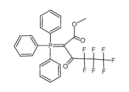 4,4,5,5,6,6,6-Heptafluoro-3-oxo-2-(triphenyl-λ5-phosphanylidene)-hexanoic acid methyl ester结构式