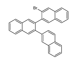 2-bromo-3-(3-naphthalen-2-ylnaphthalen-2-yl)naphthalene结构式