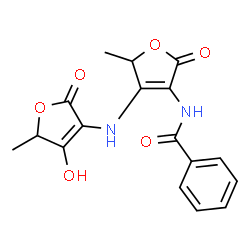 2-Pentenoic acid,2-benzamido-3,4,4-trihydroxy-2,3-iminodi-,di--gamma--lactone (5CI) Structure