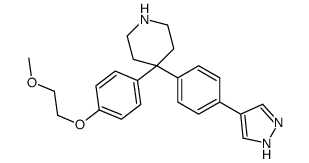 4-[4-(2-methoxyethoxy)phenyl]-4-[4-(1H-pyrazol-4-yl)phenyl]piperidine结构式