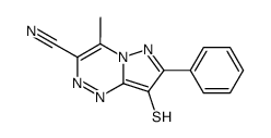 8-Mercapto-4-methyl-7-phenyl-pyrazolo[5,1-c][1,2,4]triazine-3-carbonitrile Structure