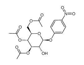 4-nitrophenyl 3,4,6-tri-O-acetyl-β-D-glucopyranoside Structure