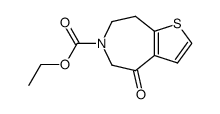 4-Oxo-4,5,7,8-tetrahydro-thieno[2,3-d]azepine-6-carboxylic acid ethyl ester结构式